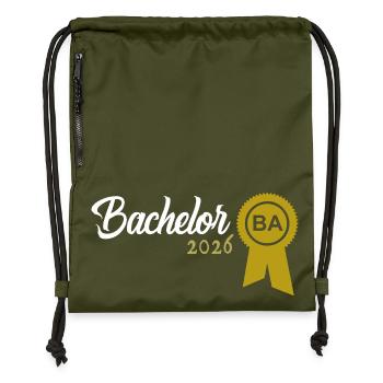 Bachelor 2026 Graduation Graduation - Gymsac made from recycled material - military green - Front