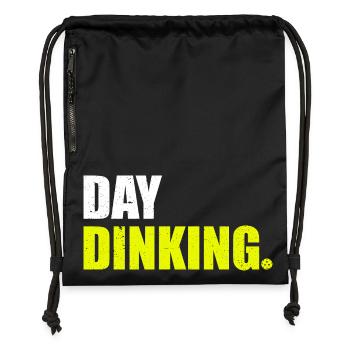 Day dinking funny pickleball player - Gymsac made from recycled material - black - Front