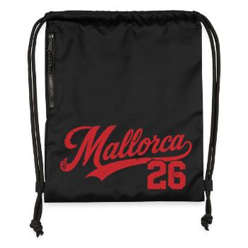 Mallorca 2026 Vintage Retro Edition - Turnbeutel aus Recycling-Material - Schwarz - Vorne