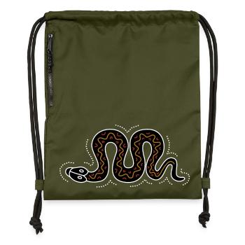 snake - Turnbeutel aus Recycling-Material - military Green - Vorne