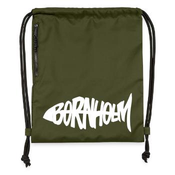 Bornholm Fisch - Turnbeutel aus Recycling-Material - military Green - Vorne