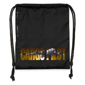 Pilote cargo C-17 - Sac à cordon en polyester recyclé - noir - Devant