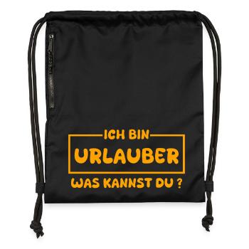 Beruf Urlauber - Turnbeutel aus Recycling-Material - Schwarz - Vorne