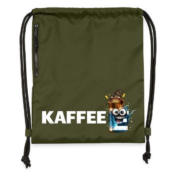 Kaffee Mascot Splash - Turnbeutel aus Recycling-Material - military Green - Vorne