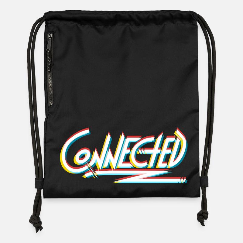 Connected_white_prism - Gymsac made from recycled material - black