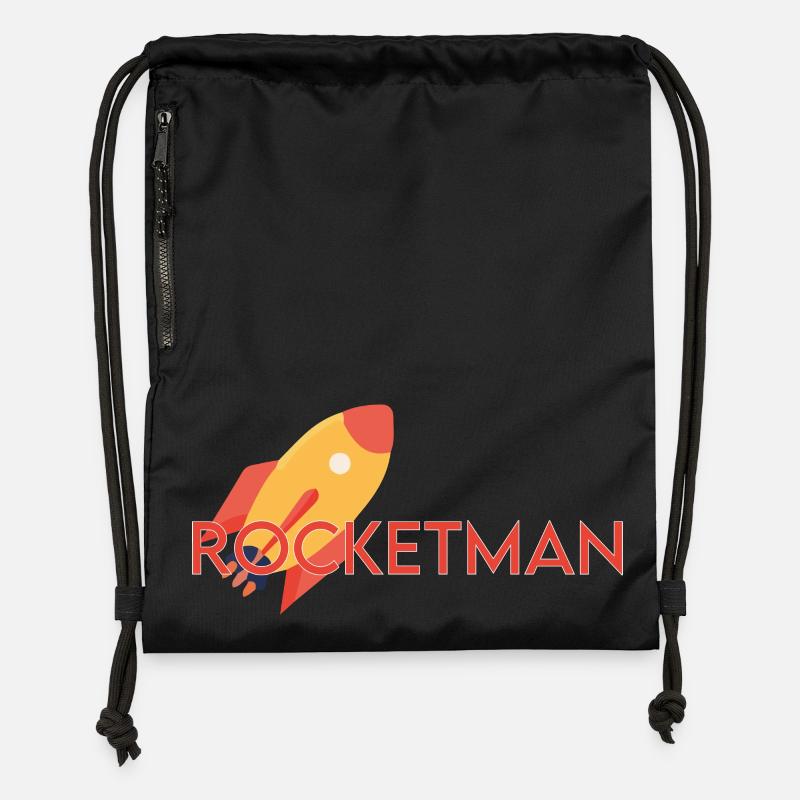 Rocketman - Gymsac made from recycled material - black