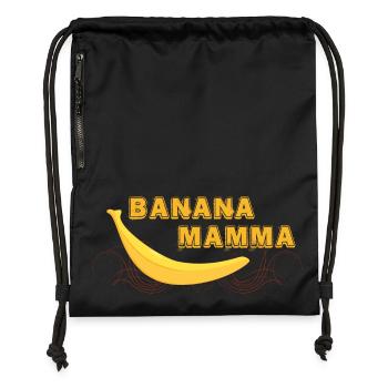 BANANA MAMMA - cool banana design - Gymsac made from recycled material - black - Front