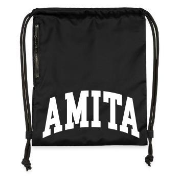 Amita - Sac à cordon en polyester recyclé - military green - Devant