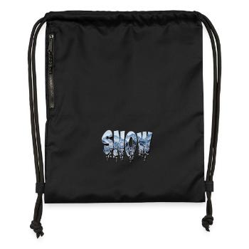 snow - Gymsac made from recycled material - black - Front
