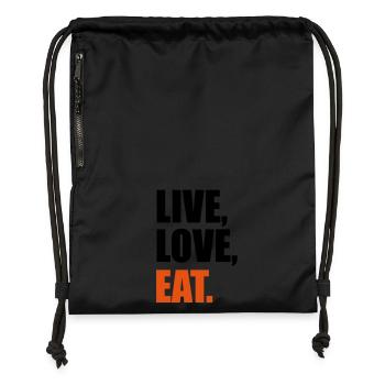 eat - Gymsac made from recycled material - black - Front