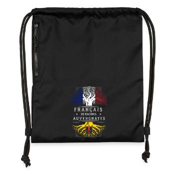 Racines Auvergnates - Sac à cordon en polyester recyclé - noir - Devant