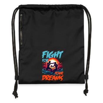 Epic Boxing Showdown: Fight for Your Dreams! - Gymsac made from recycled material - black - Front