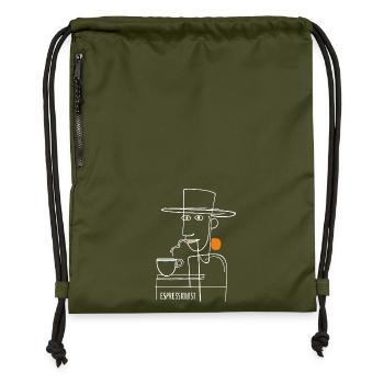 Espressionist - Espresso - Kaffee trinken - Turnbeutel aus Recycling-Material - military Green - Vorne