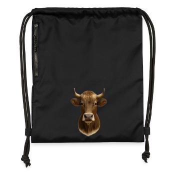 La plus belle vache - Sac à cordon en polyester recyclé - noir - Devant