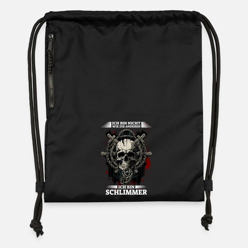 Je ne suis pas comme les autres – je suis pire - Sac à cordon en polyester recyclé - noir