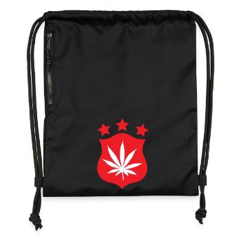 Cannabis - Weed - Legalize - Gymsac made from recycled material - black - Front