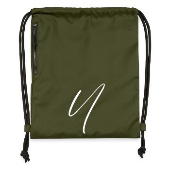 U - Gymsac made from recycled material - military green - Front