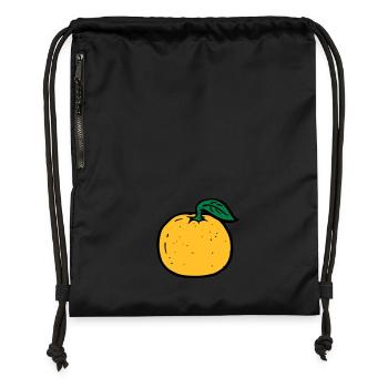 orange - Turnbeutel aus Recycling-Material - Schwarz - Vorne