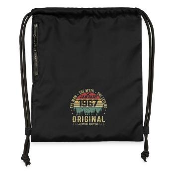 58 Year Old Birthday Gift, Born In January 1967 - Gymsac made from recycled material - black - Front