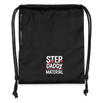 Step Daddy Material 15 - Turnbeutel aus Recycling-Material - Schwarz - Vorne