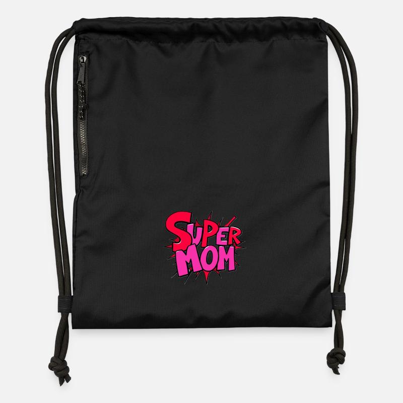 Super Mother - Gymsac made from recycled material - black