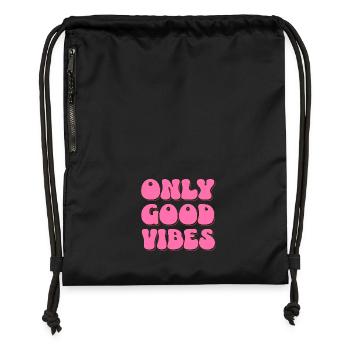 Positive Vibes – Good Energy - Gymsac made from recycled material - black - Front