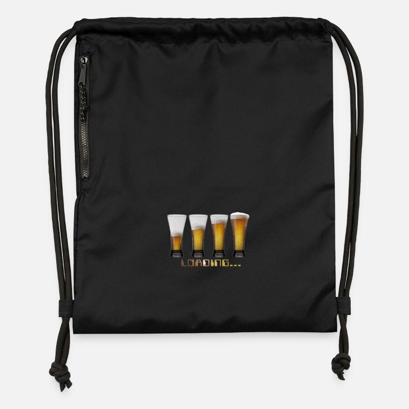 shirt loading beers by CustomStyle - Gymsac made from recycled material - black