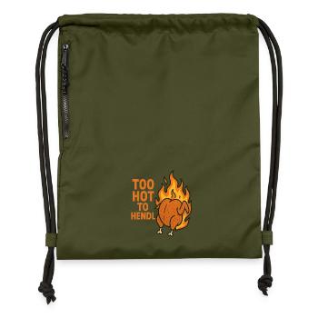 too hot to hendl - Turnbeutel aus Recycling-Material - military Green - Vorne