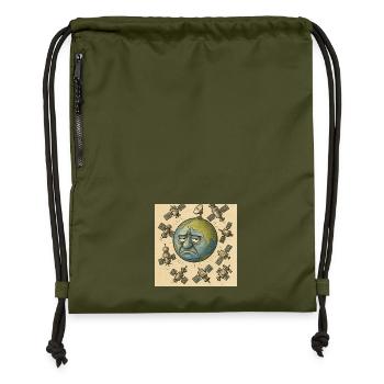 Trauriges Land - Turnbeutel aus Recycling-Material - military Green - Vorne