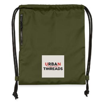 Urban Threads Logo Print - Gymsac made from recycled material - military green - Front
