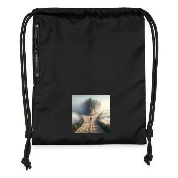 Explore  - Sac à cordon en polyester recyclé - noir - Devant