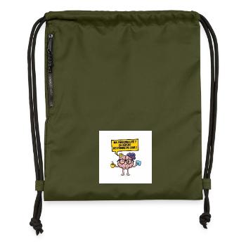 Persönlichkeit je nach Tageszeit - Turnbeutel aus Recycling-Material - military Green - Vorne