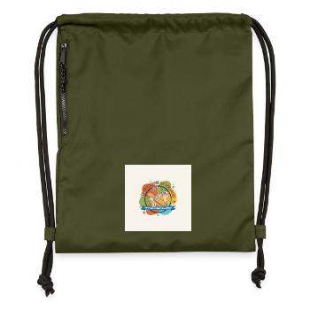 Sonntagshandwerker Künstlerische Note - Turnbeutel aus Recycling-Material - military Green - Vorne