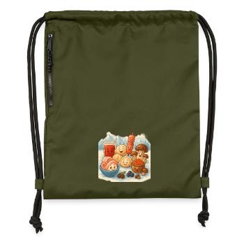 Weiter Norden - Turnbeutel aus Recycling-Material - military Green - Vorne