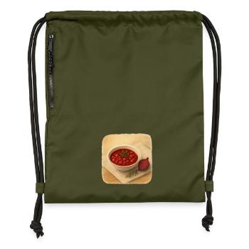 Rote Beete Suppe  - Turnbeutel aus Recycling-Material - military Green - Vorne