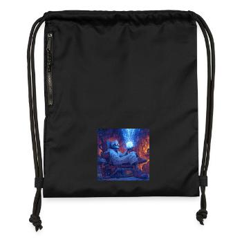 Mad Scientist - Gymsac made from recycled material - black - Front