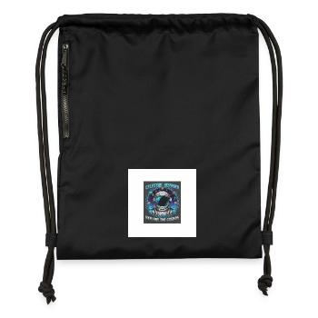 Celestial Voyager erforschen das Kosmos - Turnbeutel aus Recycling-Material - Schwarz - Vorne