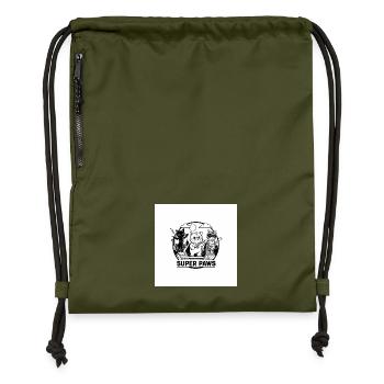 Super Paws Band Cats - Turnbeutel aus Recycling-Material - military Green - Vorne