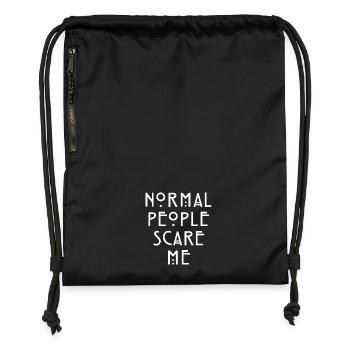 NORMAL PEOPLE SCARE ME - Sac à cordon en polyester recyclé - noir - Devant