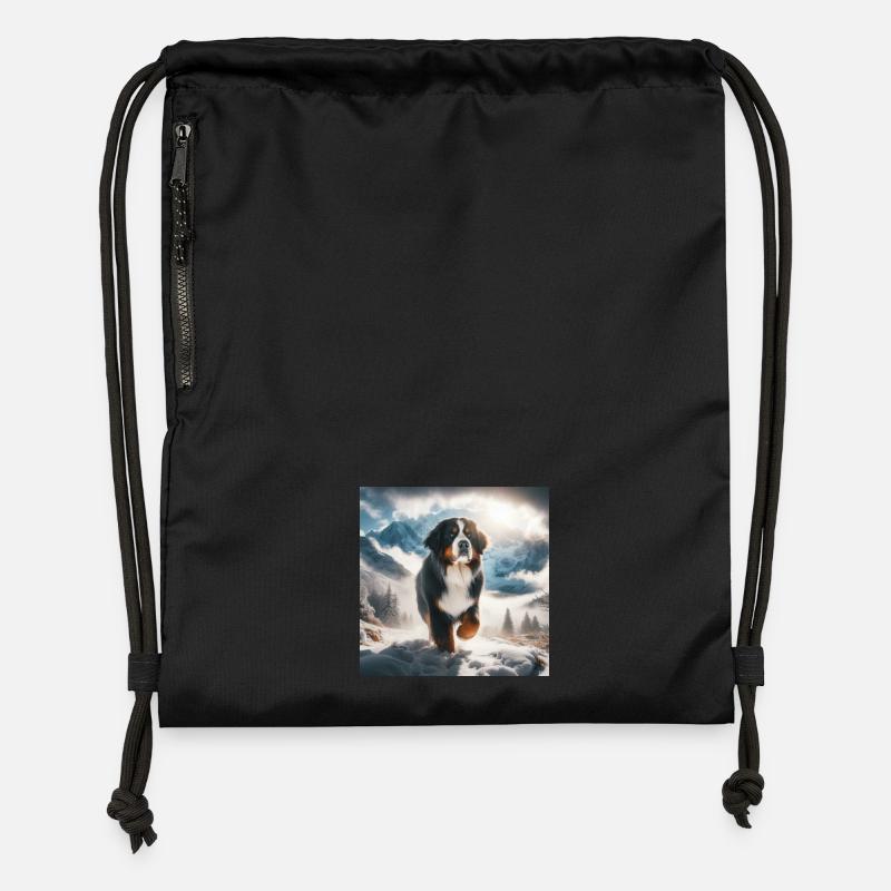 Berner Sennenhund - Turnbeutel aus Recycling-Material - Schwarz