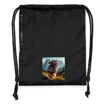 L’art de Leonberg - Sac à cordon en polyester recyclé - noir - Devant