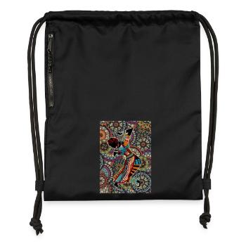 Africa, Indigenous people - Gymsac made from recycled material - black - Front