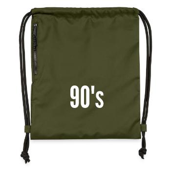 90s - Gymsac made from recycled material - military green - Front