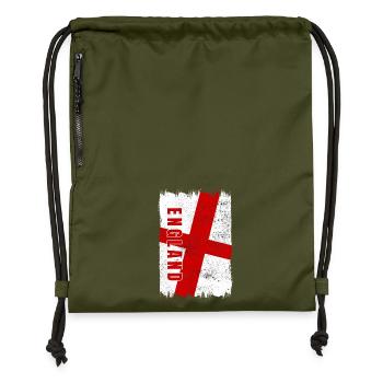 Drapeau de l'Angleterre - Sac à cordon en polyester recyclé - military green - Devant