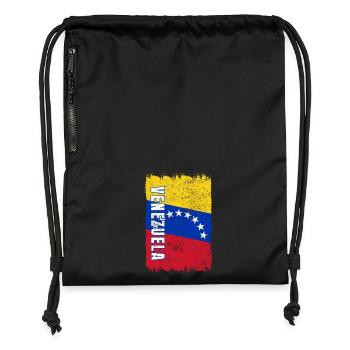Venezuela vintage flag - Gymsac made from recycled material - black - Front