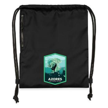 Illustration São Jorge Island seen from the sky, Azores - Gymsac made from recycled material - black - Front