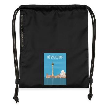 Düsseldorf - Gymsac made from recycled material - black - Front