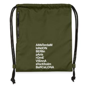 CITY NAMES - World trip in the wardrobe - Gymsac made from recycled material - military green - Front