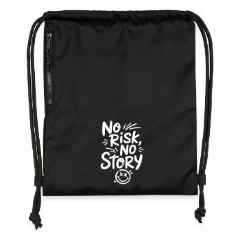 Smiley sans risque, sans histoire - Sac à cordon en polyester recyclé - military green - Devant