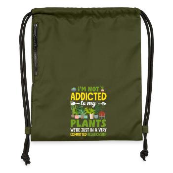 Garden & Plant Lovers Gifts - Gymsac made from recycled material - military green - Front